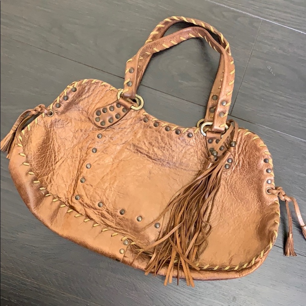 Liliane Lang bronze leather purse